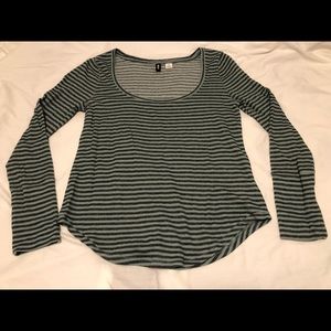 BDG Urban Outfitters stripe blue and black long sleeve top Small